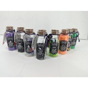 Target Bullseye Halloween 2021 Set of 8 Mini Filled Potion Glass Bottles Glitter